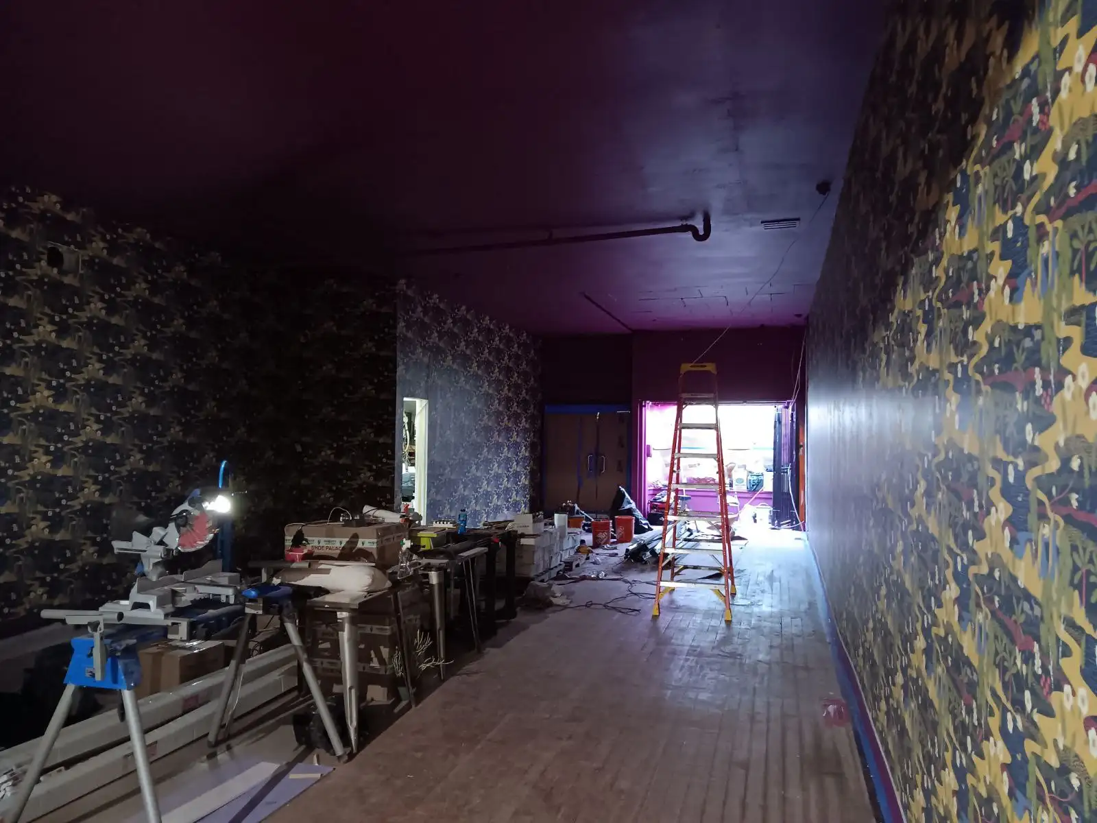 Luxury wallpaper installation
